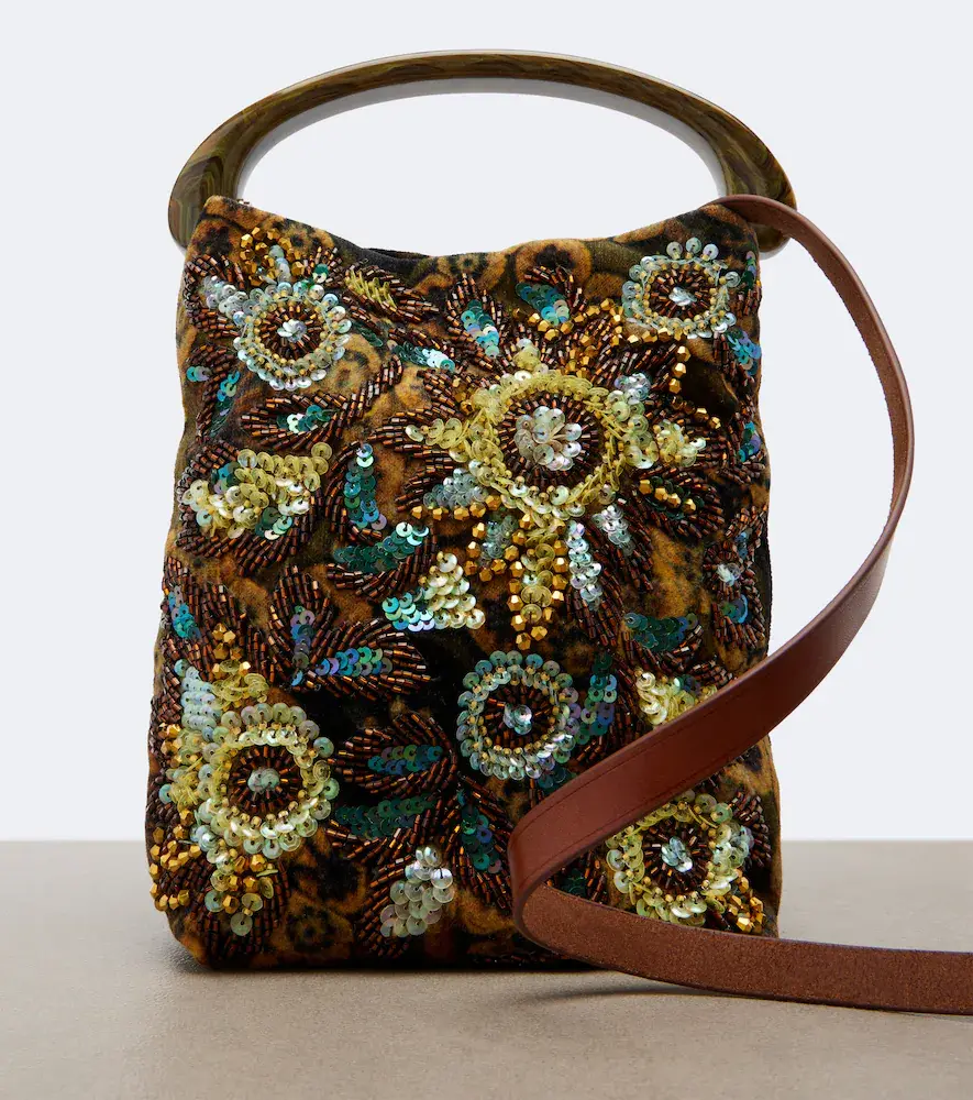 Dries Van Noten Embellished floral jacquard top-handle bag | Thumbnail 2 Dries Van Noten Embellished floral jacquard top-handle bag | Thumbnail 2