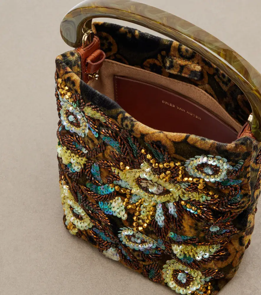 Dries Van Noten Embellished floral jacquard top-handle bag | Thumbnail 4 Dries Van Noten Embellished floral jacquard top-handle bag | Thumbnail 4