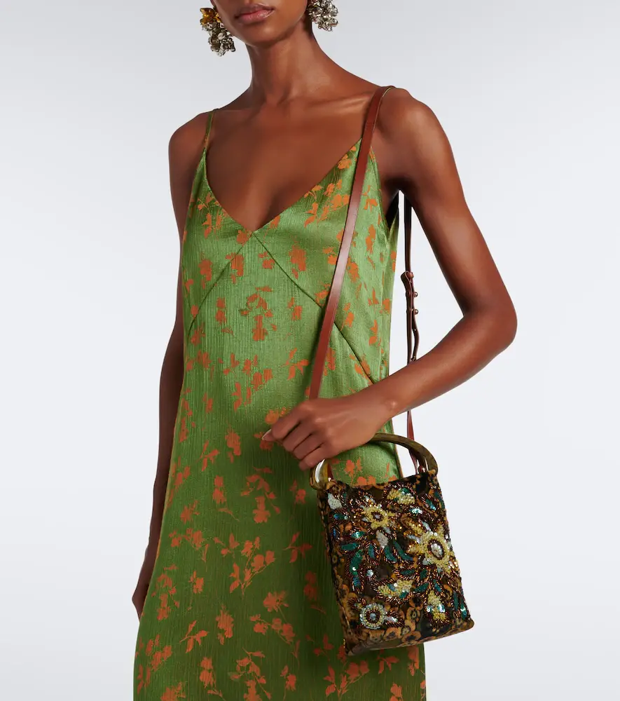 Dries Van Noten Embellished floral jacquard top-handle bag | Thumbnail 6 Dries Van Noten Embellished floral jacquard top-handle bag | Thumbnail 6