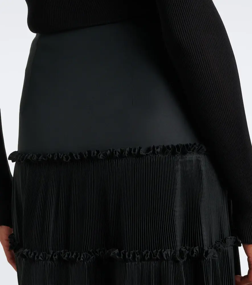 BLUMARINE Plissé tiered taffeta maxi skirt | Thumbnail 6 BLUMARINE Plissé tiered taffeta maxi skirt | Thumbnail 6