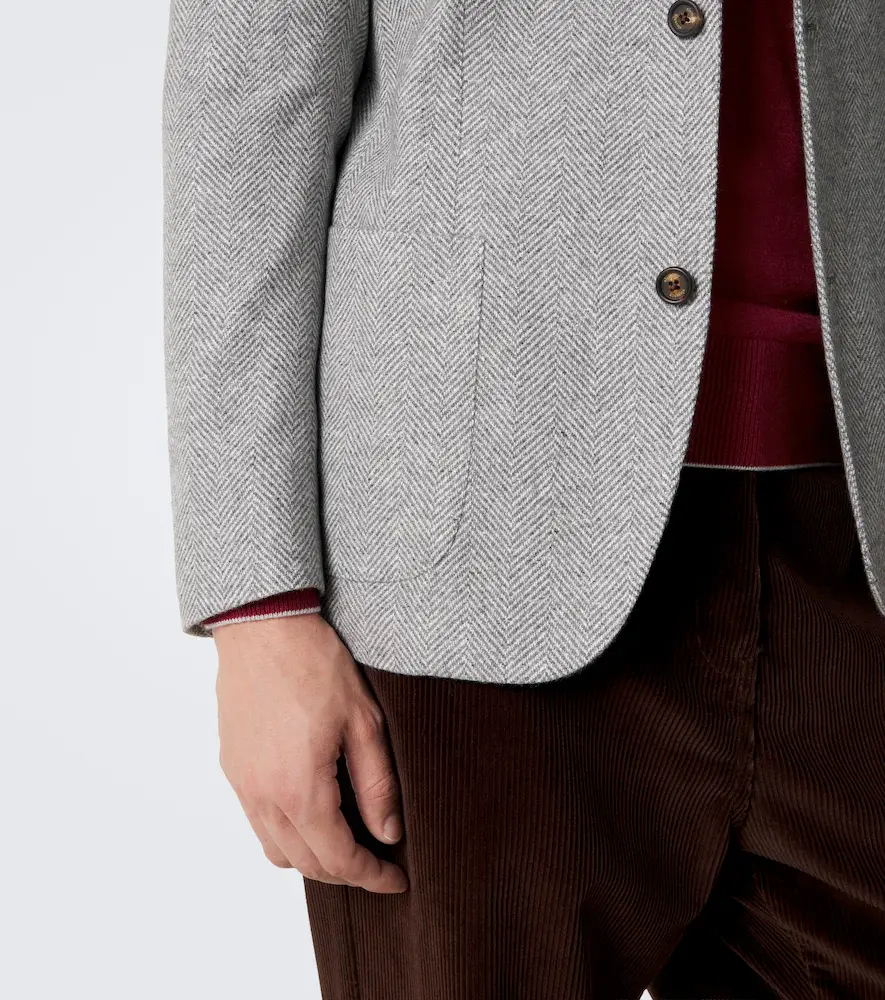 ELEVENTY Herringbone cashmere and silk blazer | Thumbnail 3 ELEVENTY Herringbone cashmere and silk blazer | Thumbnail 3