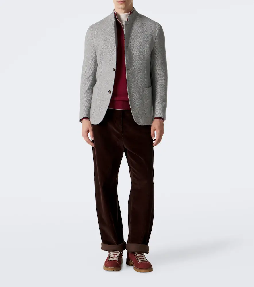 ELEVENTY Herringbone cashmere and silk blazer | Thumbnail 4 ELEVENTY Herringbone cashmere and silk blazer | Thumbnail 4