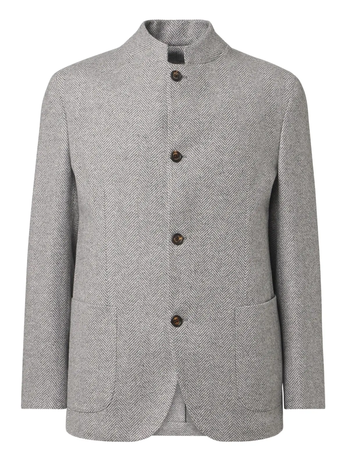 ELEVENTY Herringbone cashmere and silk blazer