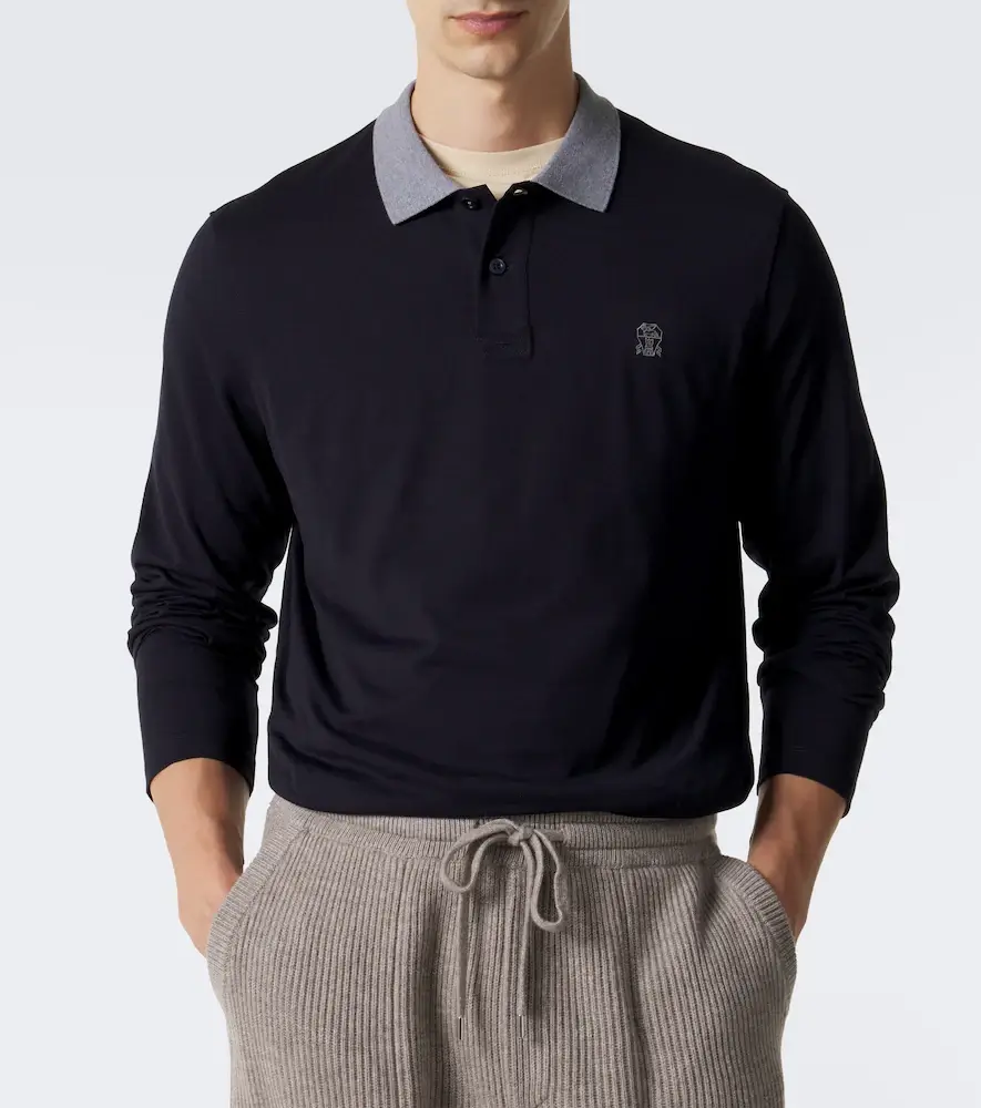 Brunello Cucinelli Logo cotton jersey polo shirt | Thumbnail 2 Brunello Cucinelli Logo cotton jersey polo shirt | Thumbnail 2