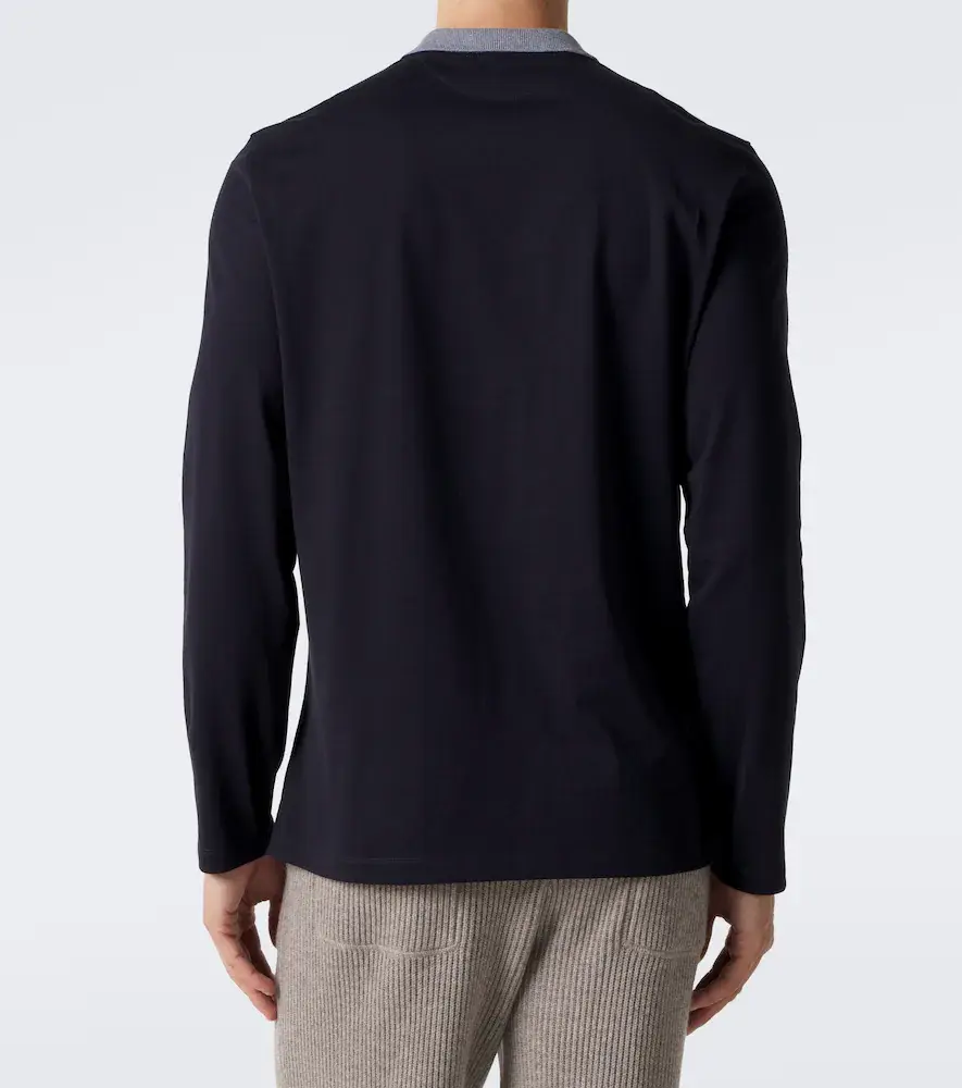 Brunello Cucinelli Logo cotton jersey polo shirt | Thumbnail 3 Brunello Cucinelli Logo cotton jersey polo shirt | Thumbnail 3