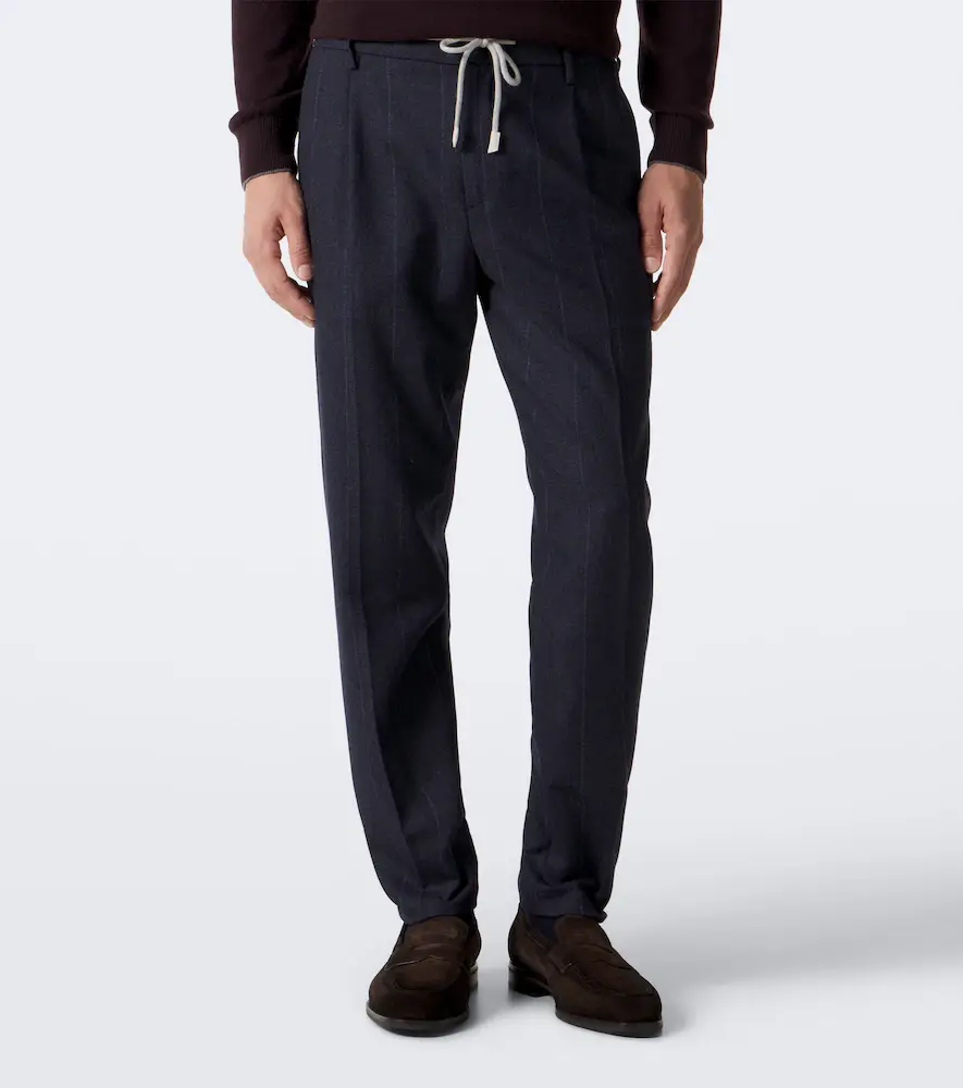 ELEVENTY Wool, cotton, and cashmere tapered pants | Thumbnail 3