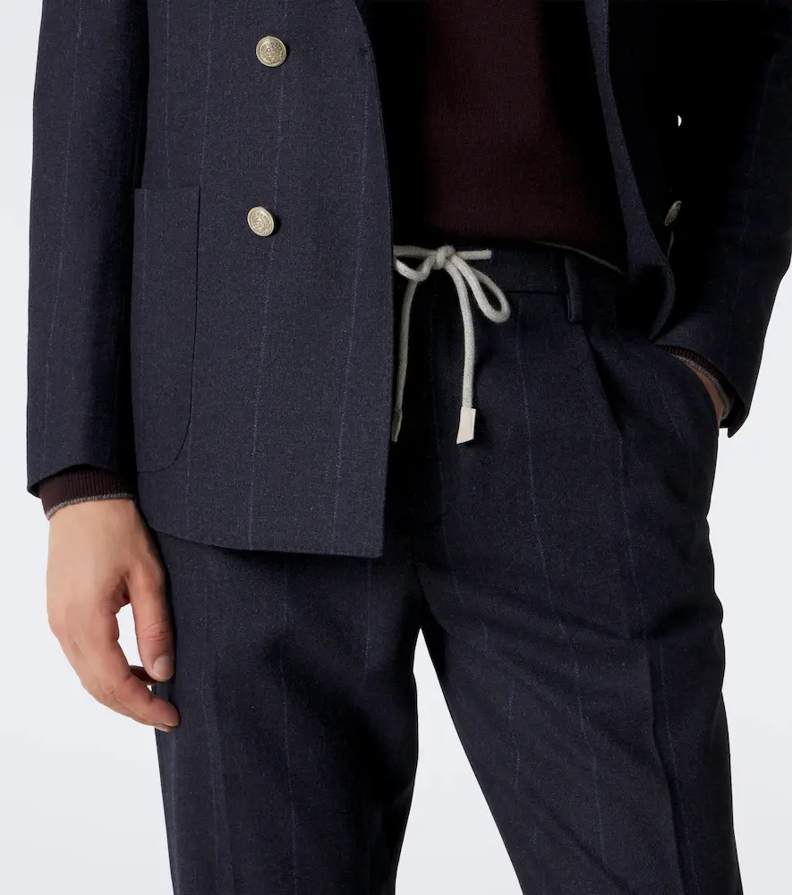 ELEVENTY Wool, cotton, and cashmere tapered pants | Thumbnail 4