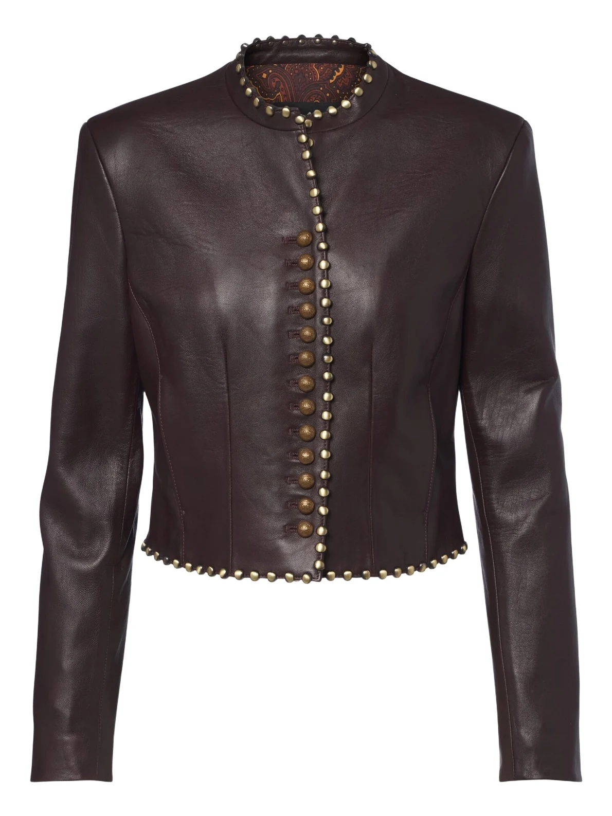 Studded leather jacket