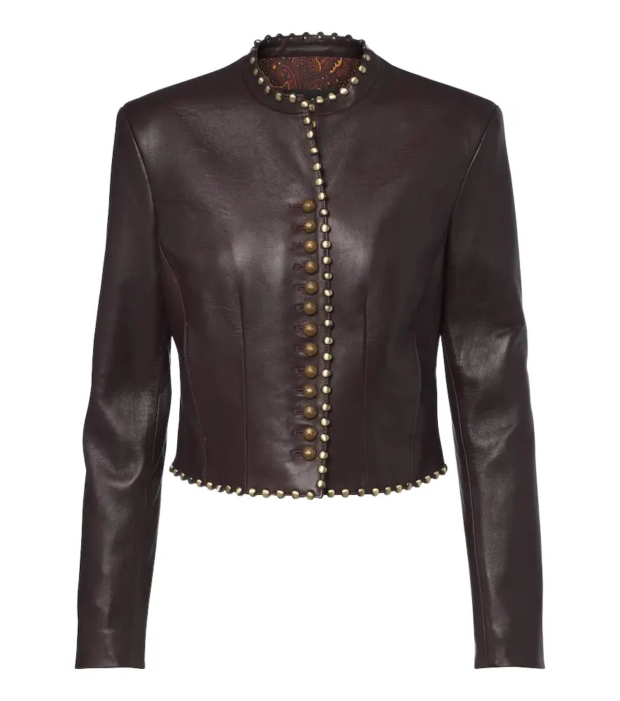 Etro Studded leather jacket