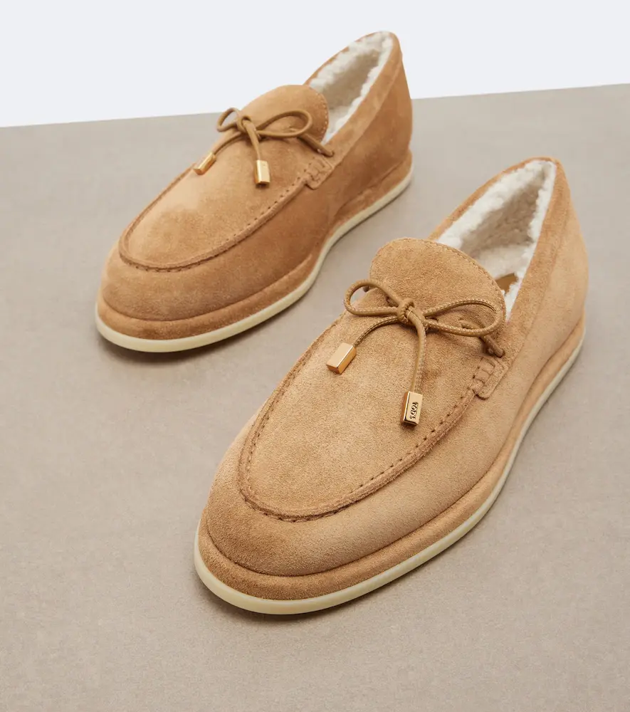 Tod's Gommino shearling-lined suede boat shoes | Thumbnail 2