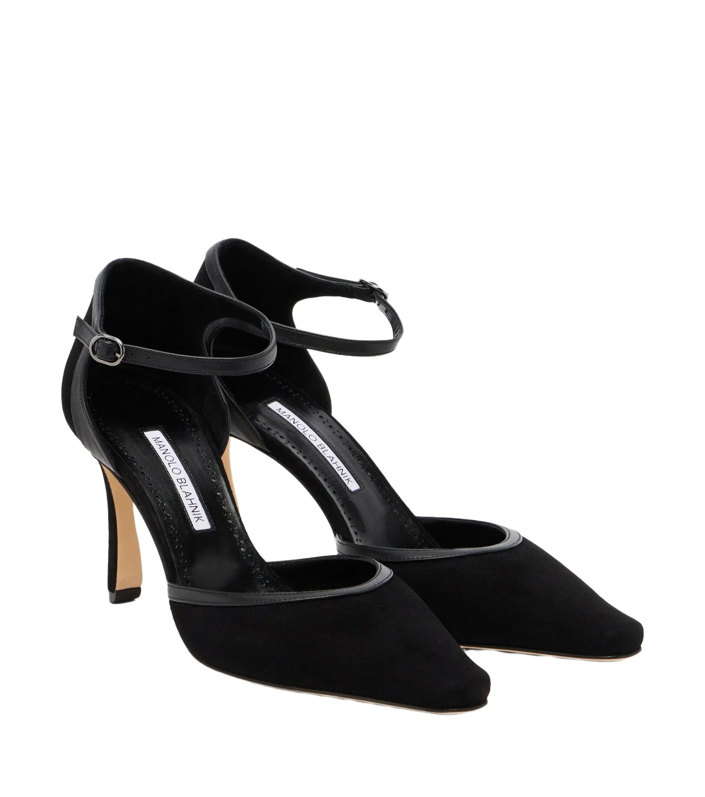 Verdusan leather-trimmed suede pumps Verdusan leather-trimmed suede pumps