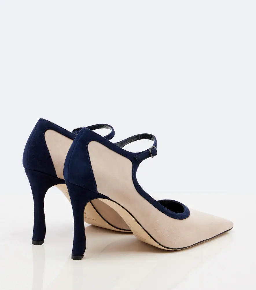 Manolo Blahnik Churla suede Mary Jane pumps | Thumbnail 2
