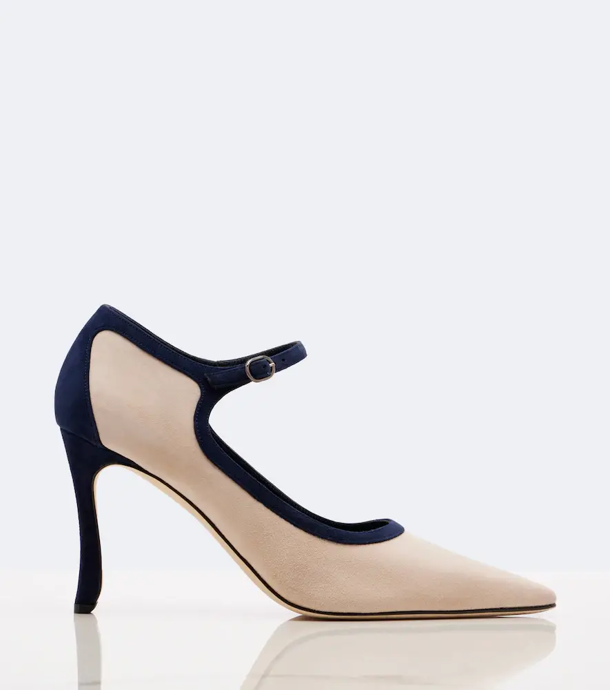 Manolo Blahnik Churla suede Mary Jane pumps | Thumbnail 4