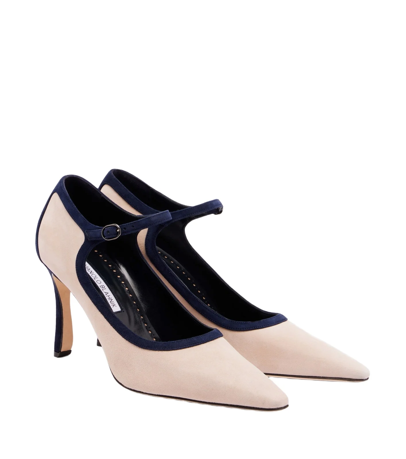 Manolo Blahnik Churla suede Mary Jane pumps