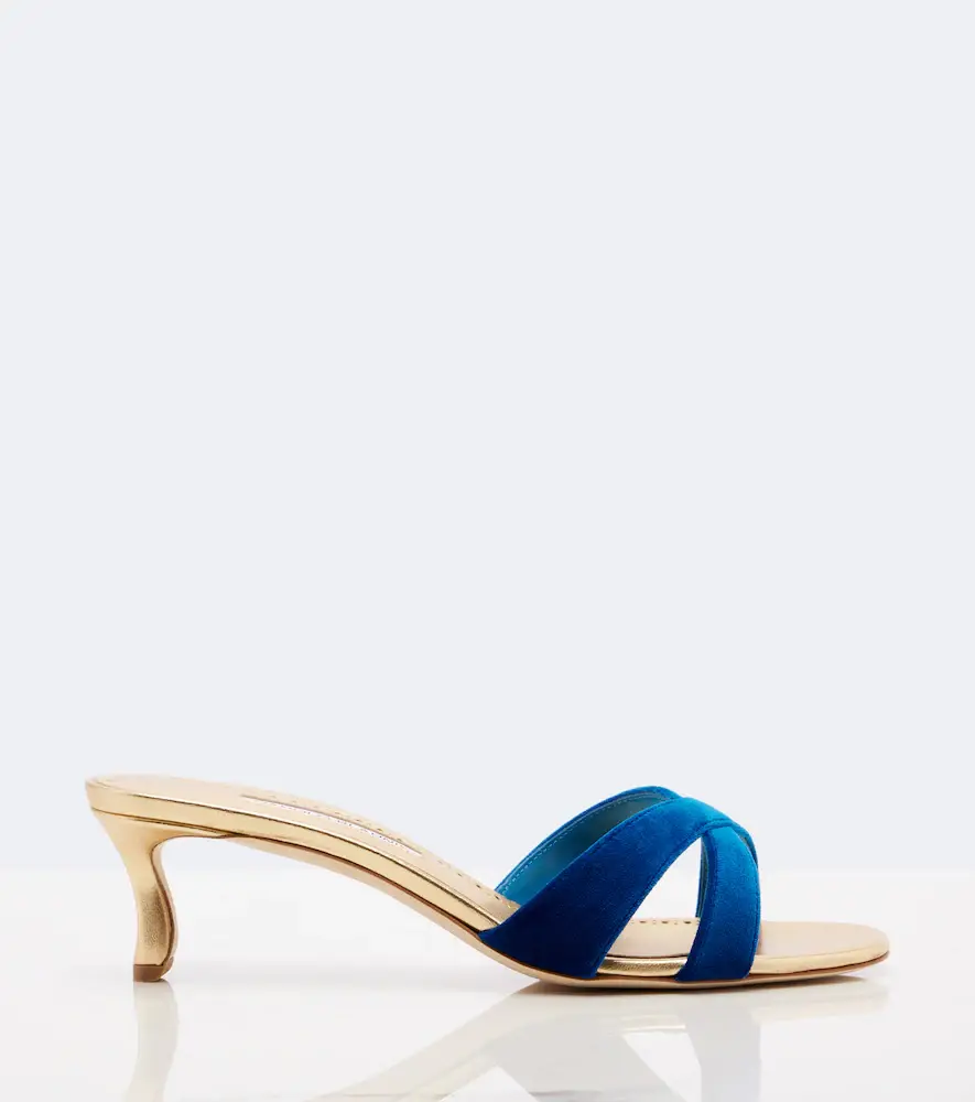 Manolo Blahnik Callydramu velvet mules | Thumbnail 3 Manolo Blahnik Callydramu velvet mules | Thumbnail 3