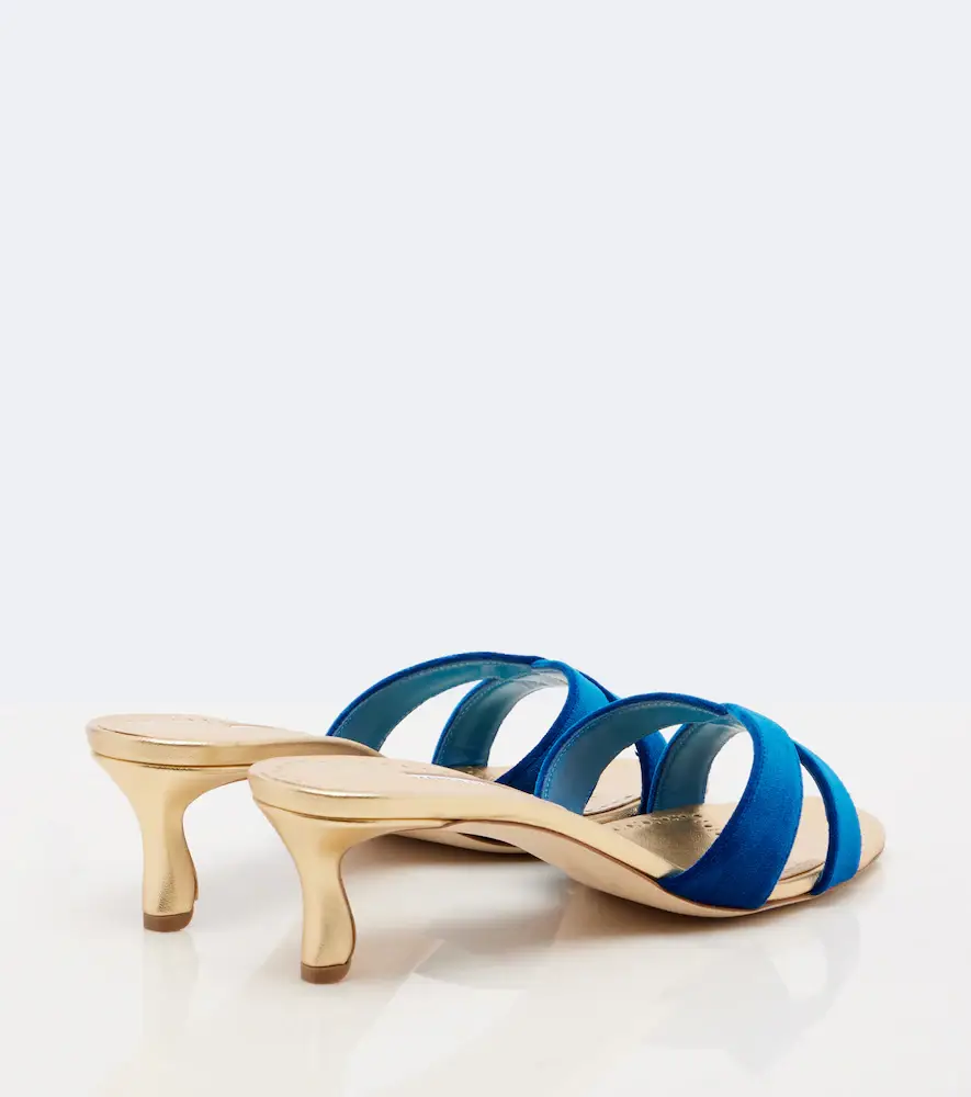Manolo Blahnik Callydramu velvet mules | Thumbnail 4 Manolo Blahnik Callydramu velvet mules | Thumbnail 4