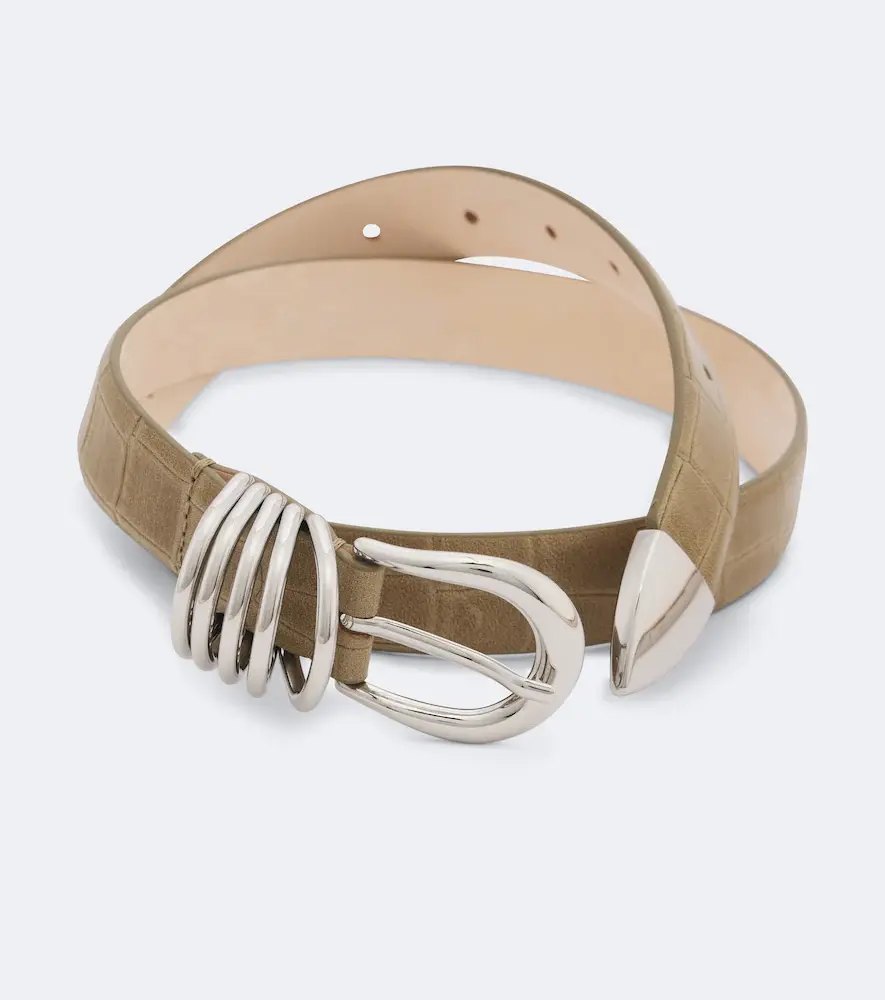 Déhanche Déhanche Hollyhock croc-effect leather belt | Thumbnail 2