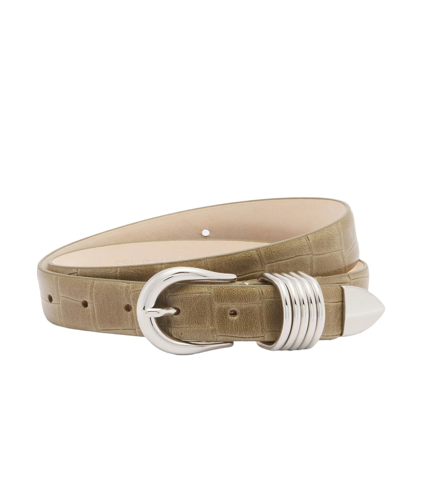 Déhanche Déhanche Hollyhock croc-effect leather belt
