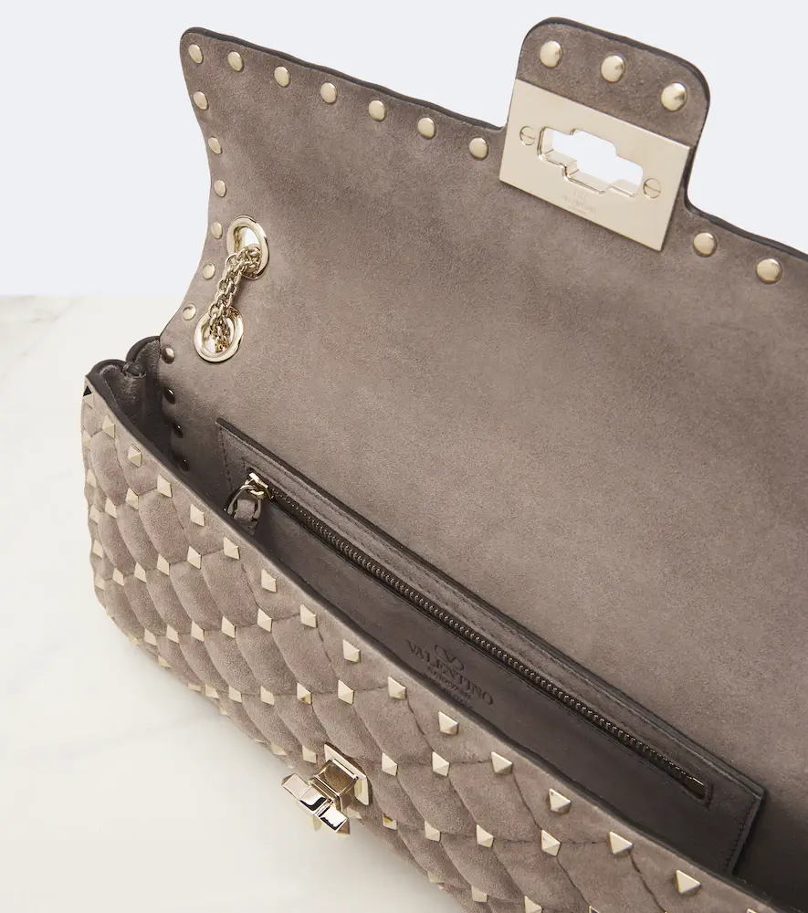 Valentino Garavani Rockstud Spike Small suede shoulder bag | Thumbnail 3