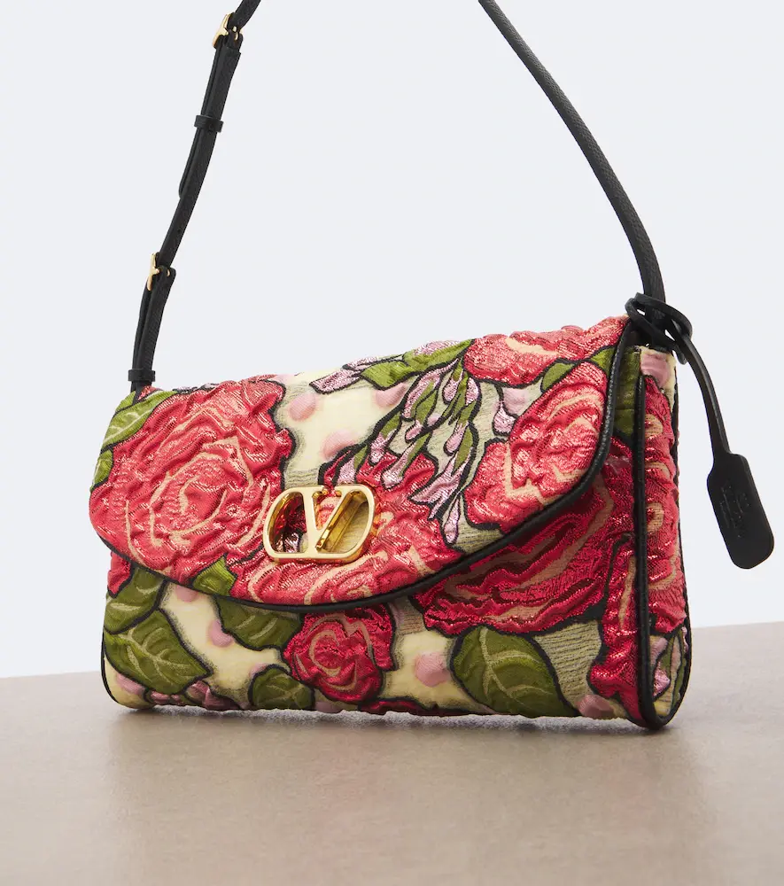 Valentino Garavani DeVain Small floral jacquard shoulder bag | Thumbnail 3