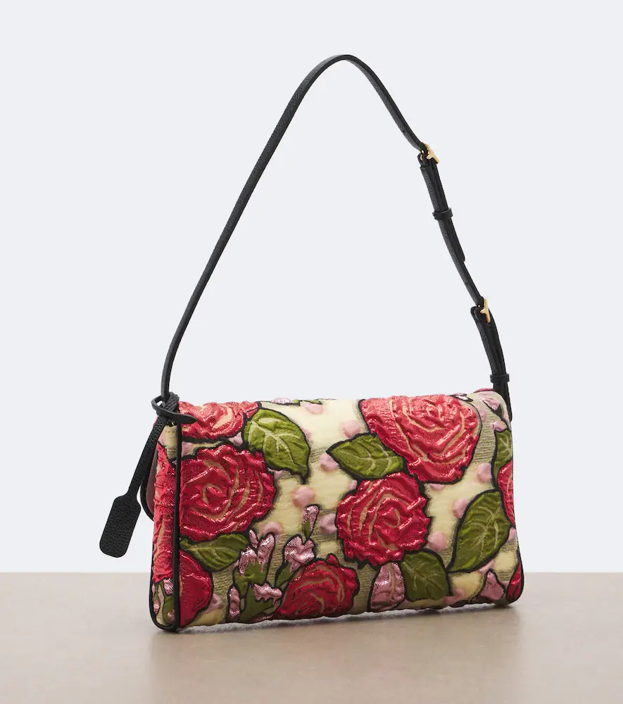 Valentino Garavani DeVain Small floral jacquard shoulder bag | Thumbnail 4
