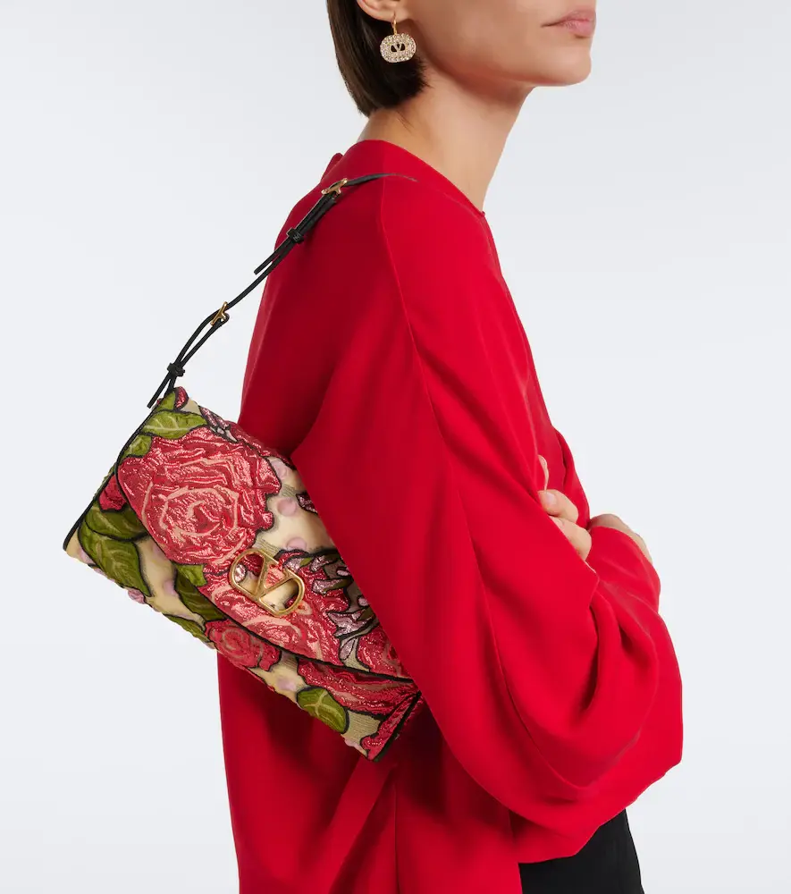 Valentino Garavani DeVain Small floral jacquard shoulder bag | Thumbnail 5