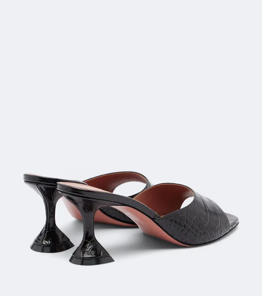 Amina Muaddi Lupita croc-effect leather mules | Thumbnail 2