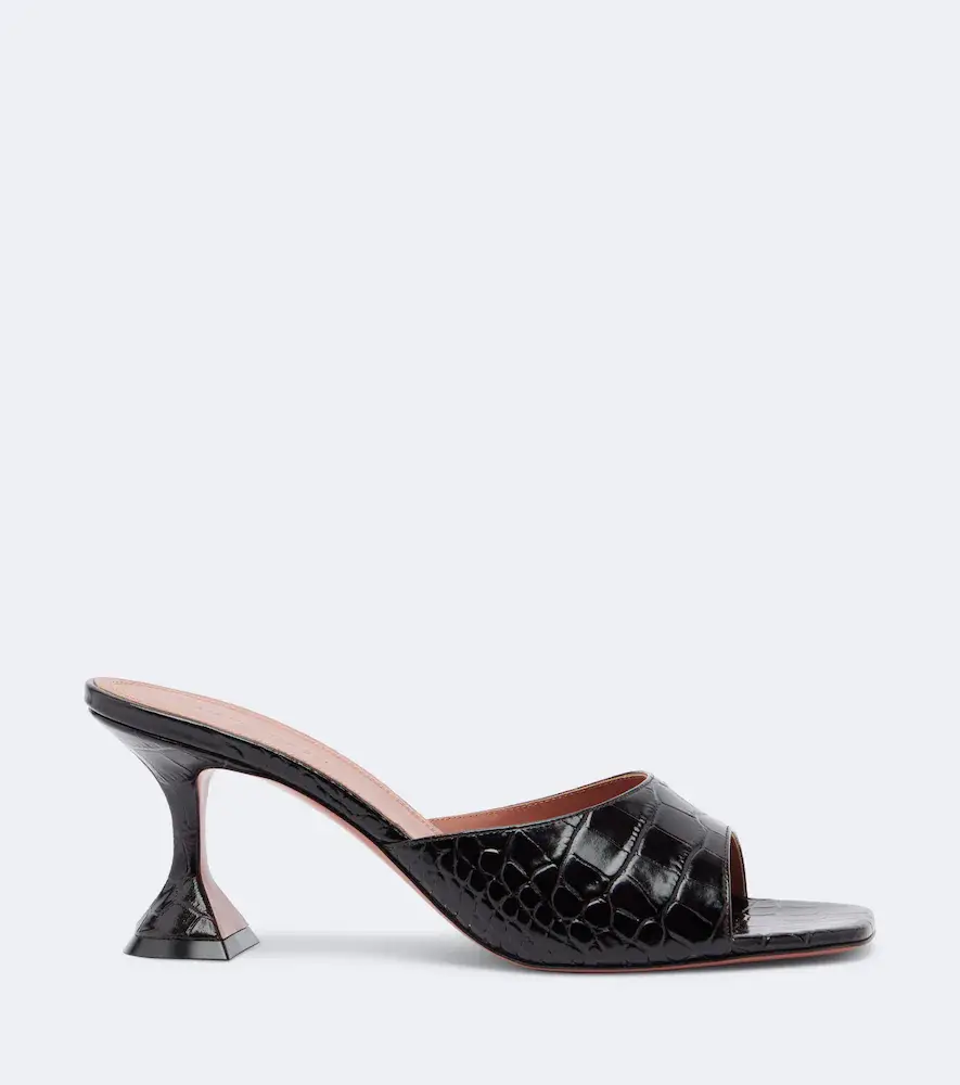 Amina Muaddi Lupita croc-effect leather mules | Thumbnail 4