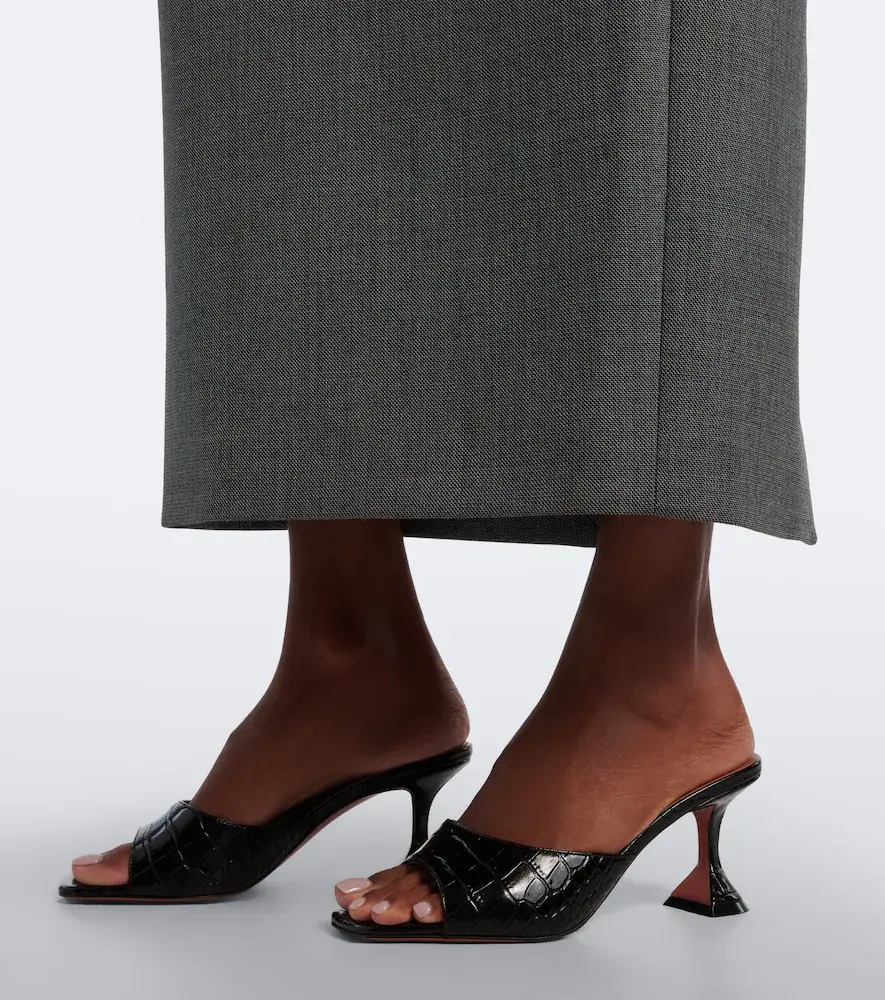 Amina Muaddi Lupita croc-effect leather mules | Thumbnail 5