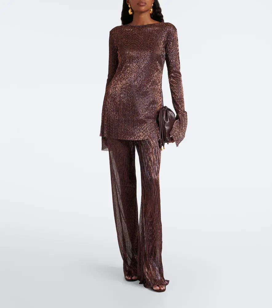 Cala de la Cruz Dries knitted lamé wide-leg pants | Thumbnail 4 Cala de la Cruz Dries knitted lamé wide-leg pants | Thumbnail 4