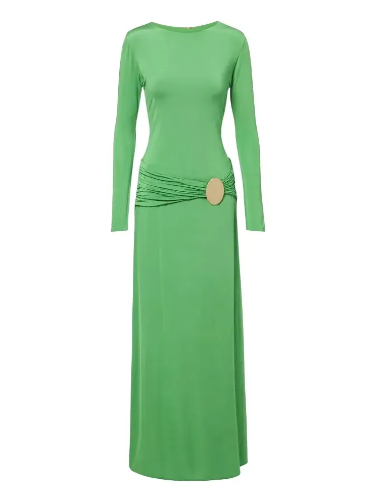 Eres gathered jersey maxi dress