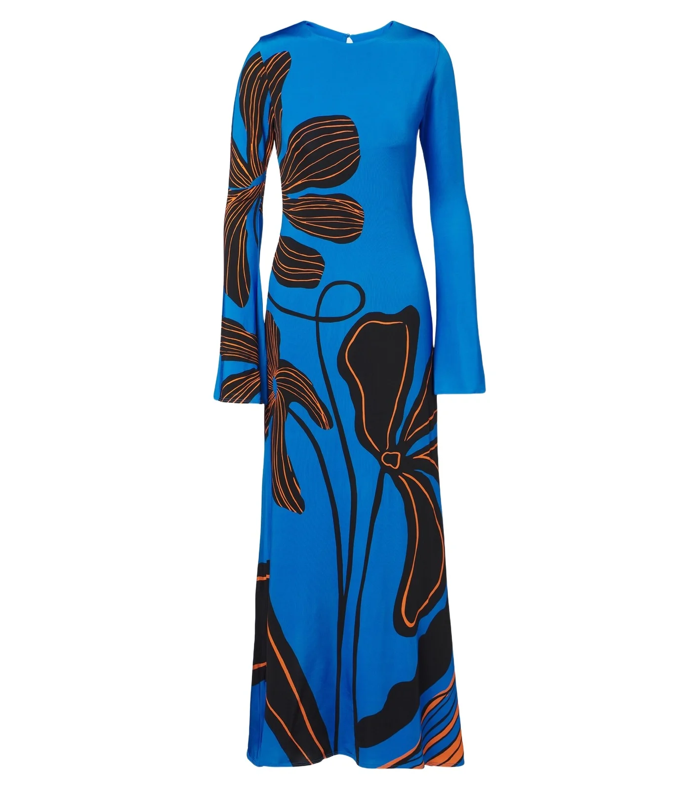 Cala de la Cruz Amay floral satin maxi dress