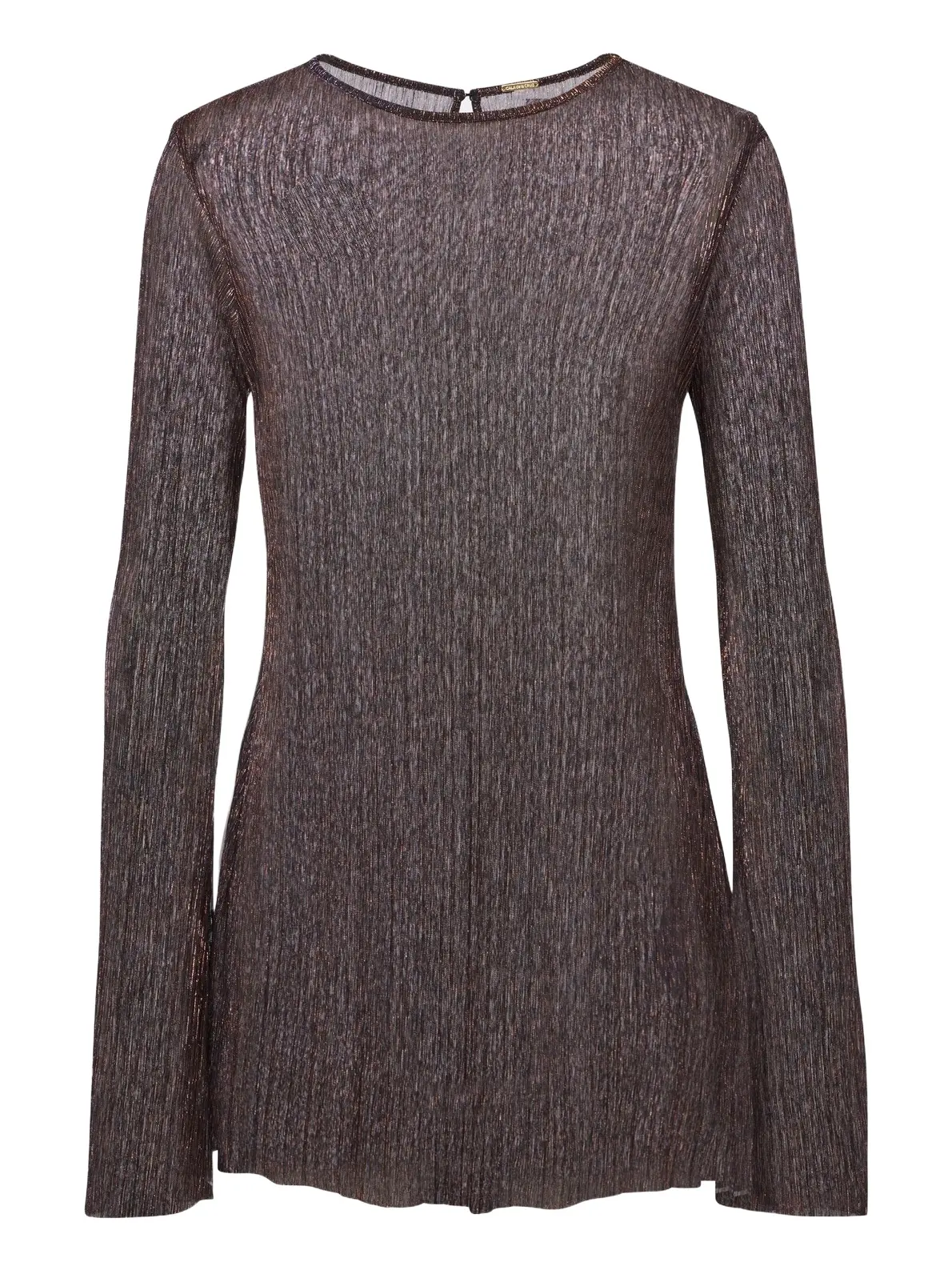 Cala de la Cruz Loreta knitted lamé top