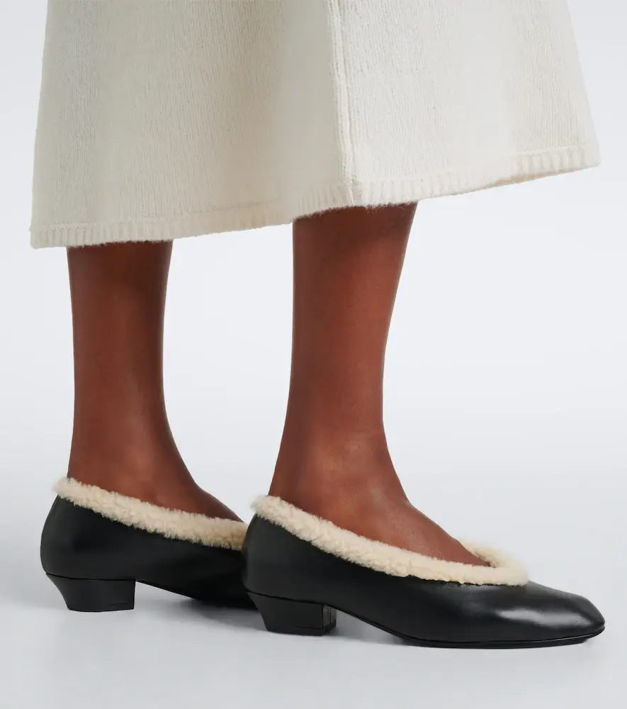 Magda Butrym Shearling-lined leather pumps | Thumbnail 6 Magda Butrym Shearling-lined leather pumps | Thumbnail 6