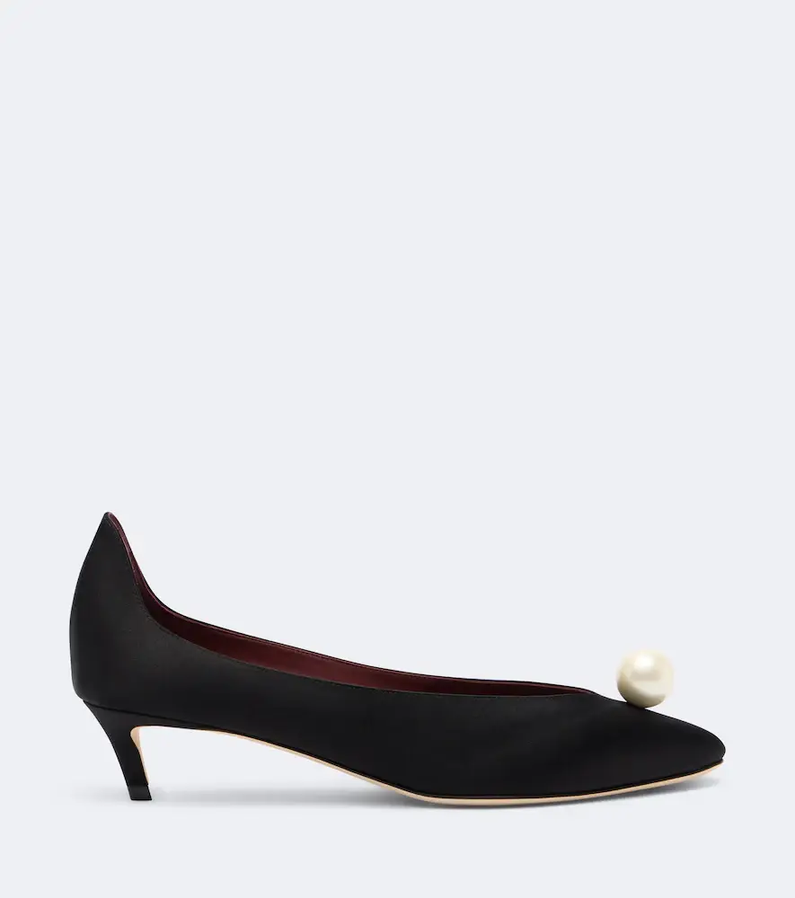 Magda Butrym Embellished satin pumps | Thumbnail 3 Magda Butrym Embellished satin pumps | Thumbnail 3