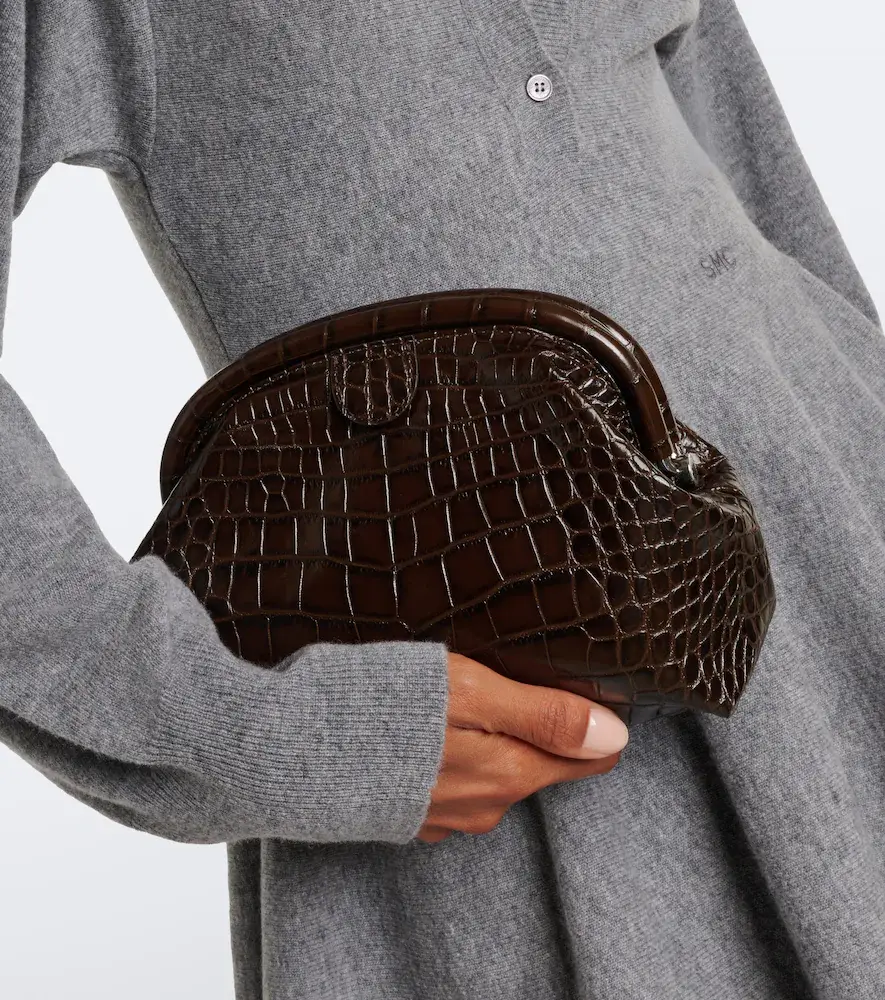 Stella McCartney Falabella Small croc-effect clutch | Thumbnail 4 Stella McCartney Falabella Small croc-effect clutch | Thumbnail 4
