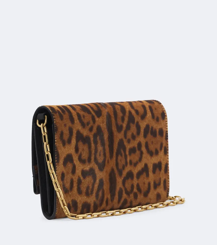 Burberry Leopard-print calf hair wallet on chain | Thumbnail 3