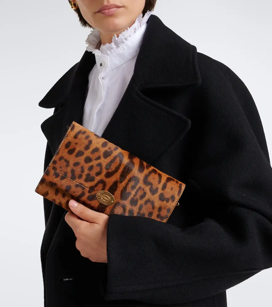 Burberry Leopard-print calf hair wallet on chain | Thumbnail 6