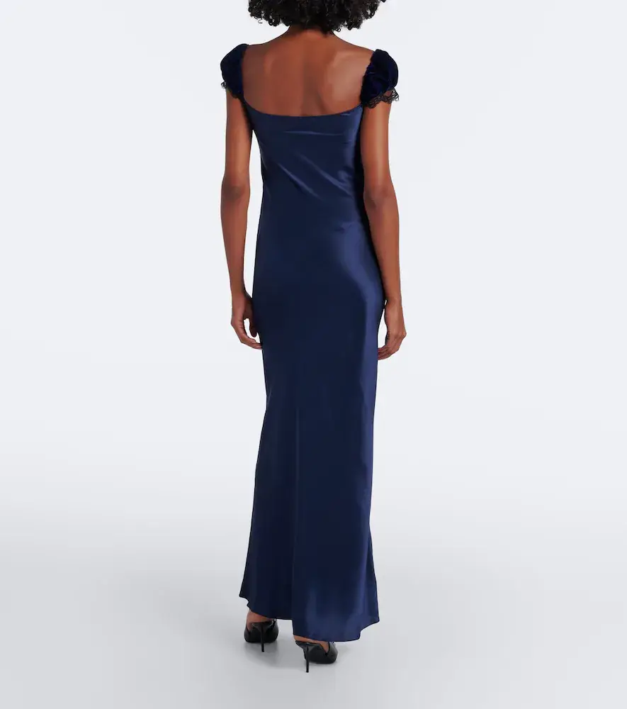 Rodarte Lace-trimmed silk satin maxi dress | Thumbnail 2 Rodarte Lace-trimmed silk satin maxi dress | Thumbnail 2