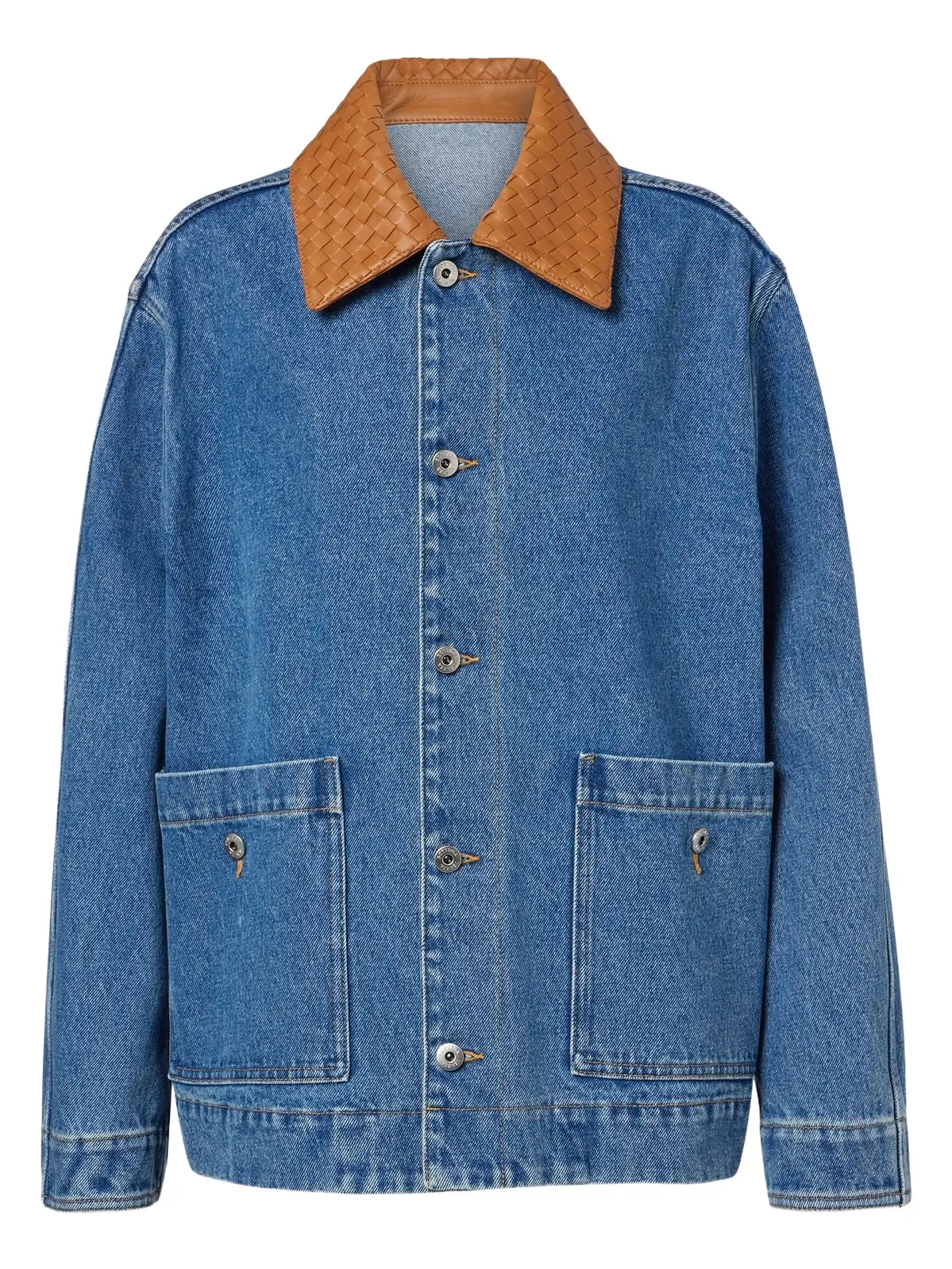 Bottega Veneta Intrecciato oversized denim jacket