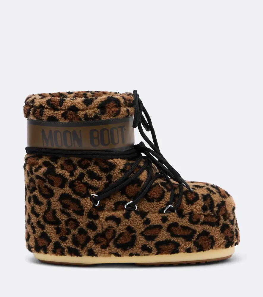 Moon Boot Icon Low leopard-print teddy snow boots | Thumbnail 4 Moon Boot Icon Low leopard-print teddy snow boots | Thumbnail 4