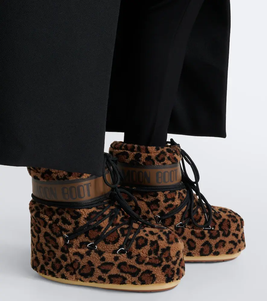 Moon Boot Icon Low leopard-print teddy snow boots | Thumbnail 5 Moon Boot Icon Low leopard-print teddy snow boots | Thumbnail 5