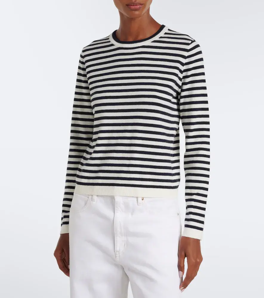 Velvet Roxy striped cotton and cashmere T-shirt | Thumbnail 3 Velvet Roxy striped cotton and cashmere T-shirt | Thumbnail 3