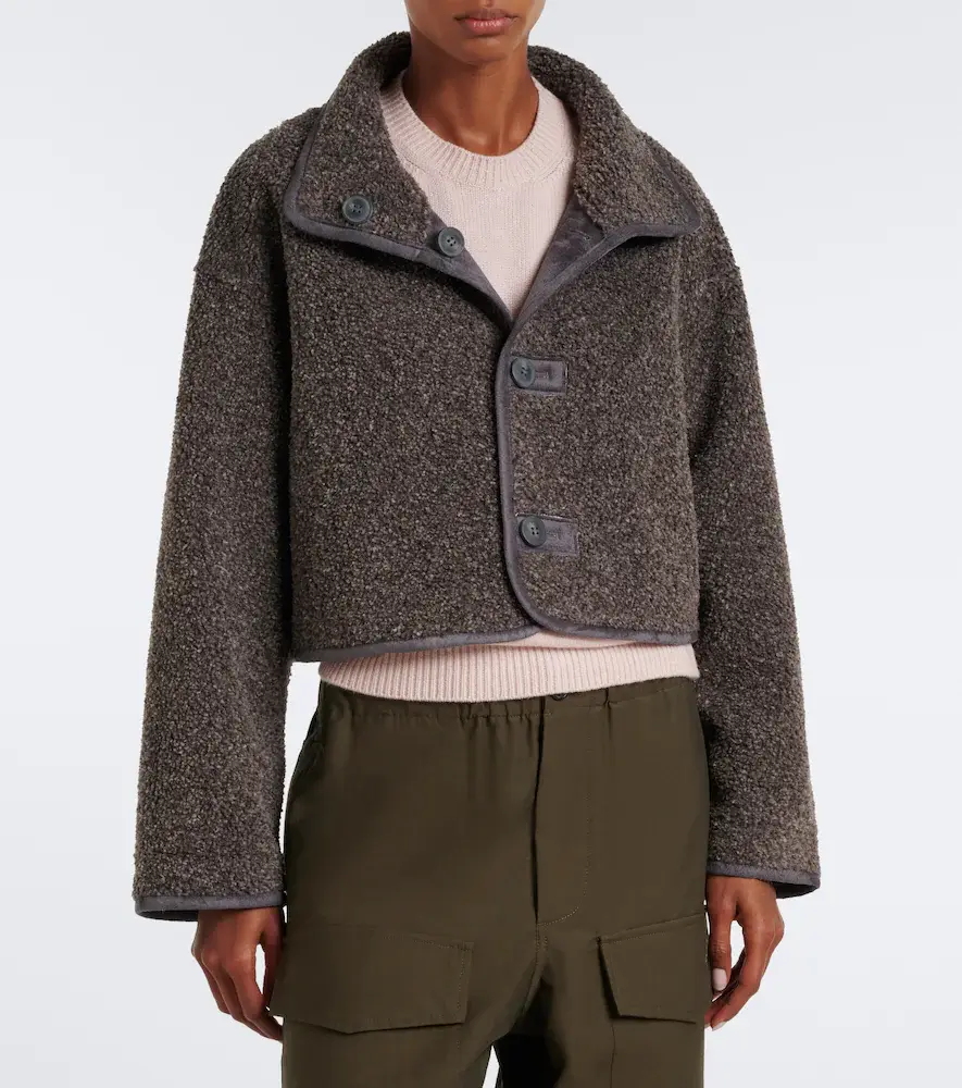 Velvet Esme teddy-lined cropped jacket | Thumbnail 3 Velvet Esme teddy-lined cropped jacket | Thumbnail 3