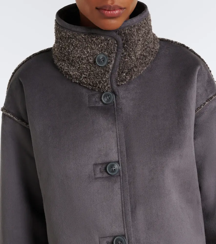 Velvet Esme teddy-lined cropped jacket | Thumbnail 5 Velvet Esme teddy-lined cropped jacket | Thumbnail 5