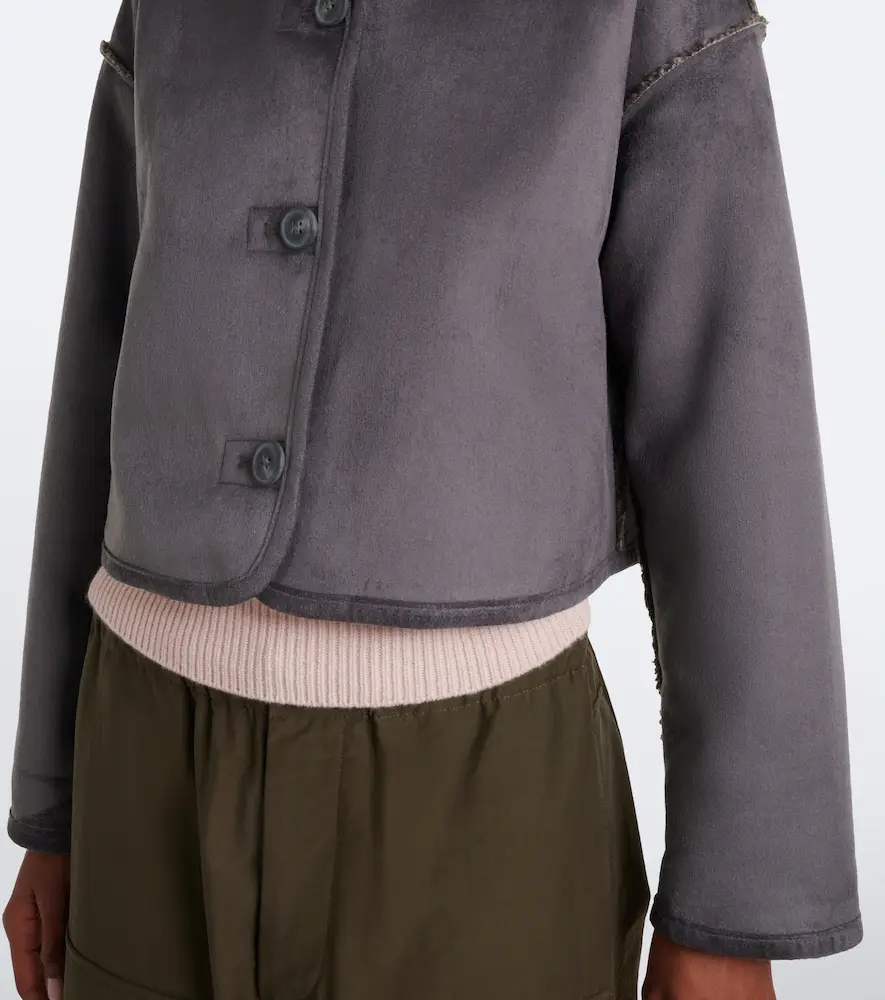 Velvet Esme teddy-lined cropped jacket | Thumbnail 6 Velvet Esme teddy-lined cropped jacket | Thumbnail 6