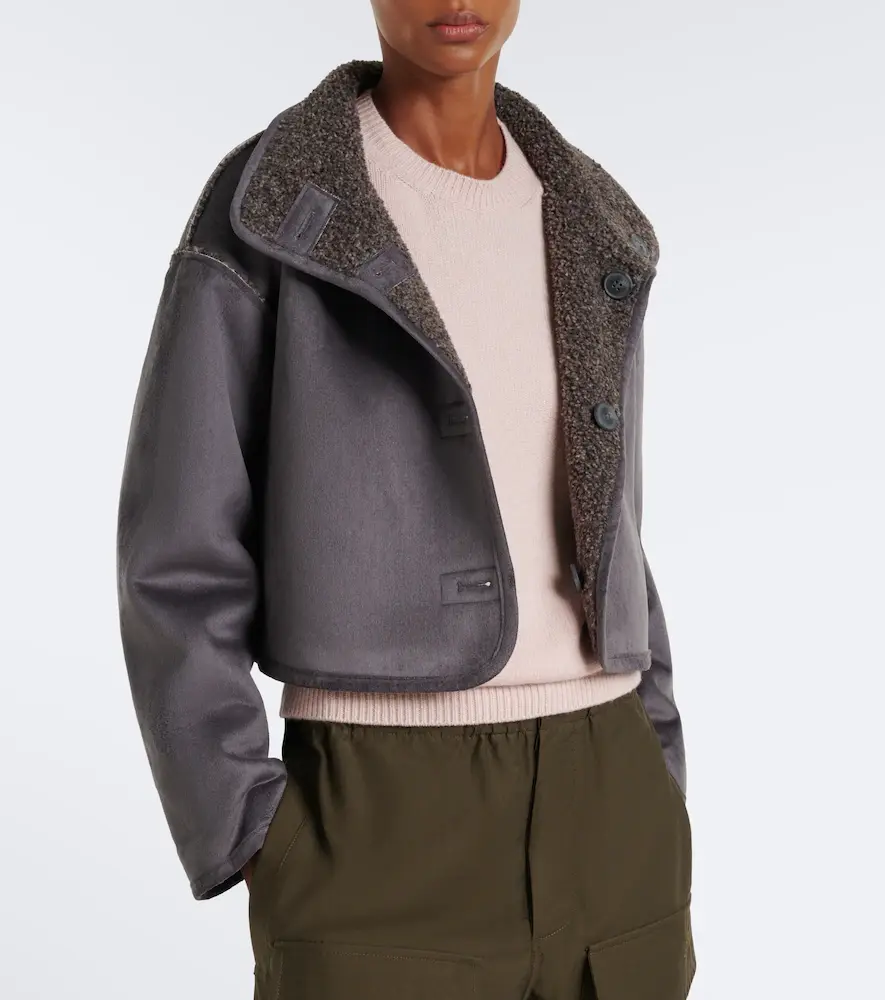 Velvet Esme teddy-lined cropped jacket | Thumbnail 7 Velvet Esme teddy-lined cropped jacket | Thumbnail 7