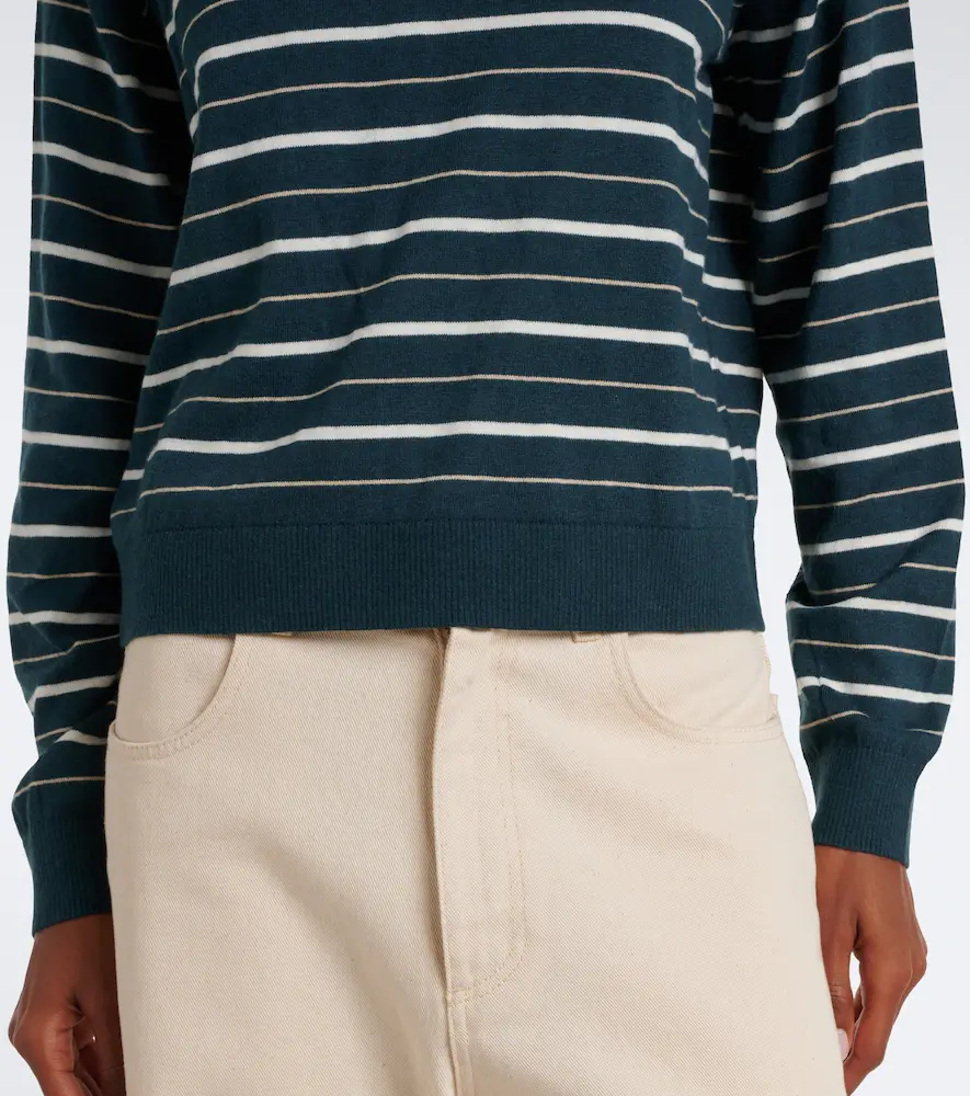Velvet Kaelin striped cotton and cashmere polo sweater | Thumbnail 5 Velvet Kaelin striped cotton and cashmere polo sweater | Thumbnail 5