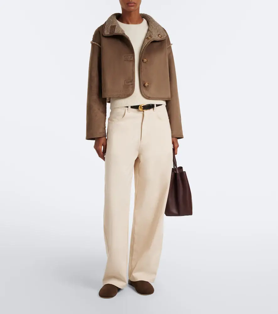 Velvet Esme teddy-lined cropped jacket | Thumbnail 3 Velvet Esme teddy-lined cropped jacket | Thumbnail 3