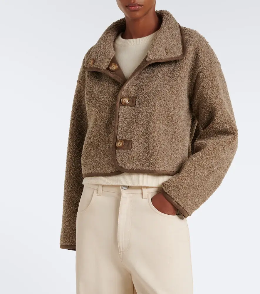 Velvet Esme teddy-lined cropped jacket | Thumbnail 6 Velvet Esme teddy-lined cropped jacket | Thumbnail 6